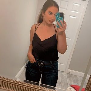 Satin cowl neck cami!